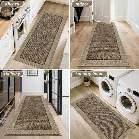 BEQHAUSE low profile mat fits under doors without obstruction.