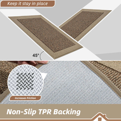 BEQHAUSE non-slip backing keeps indoor mats in place