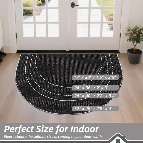 BEQHAUSE non-slip backing keeps the door mat in place on dry floors.