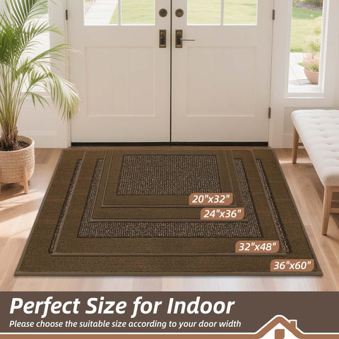 BEQHAUSE door mat with non-slip backing stays in place on indoor floors