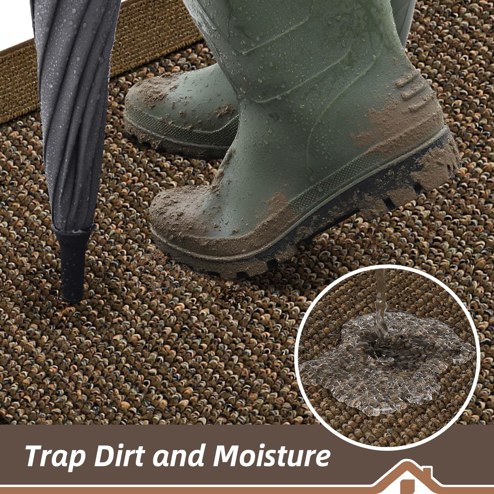 BEQHAUSE non-slip backing stays in place on dry floors for safety
