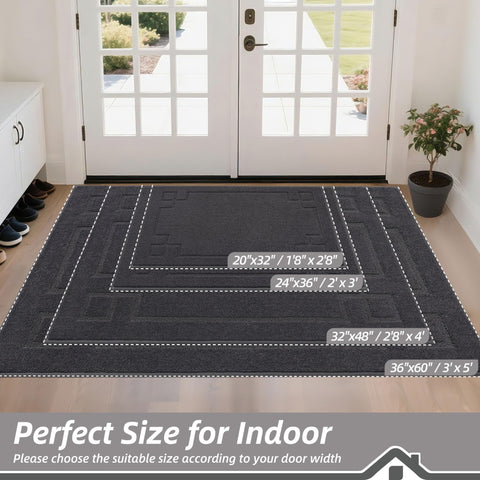BEQHAUSE non-slip backing mat stays in place on dry floors.