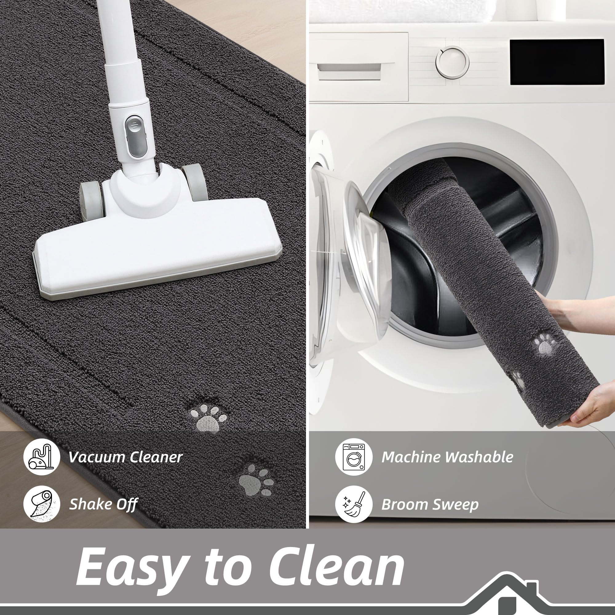 BEQHAUSE overlock-edge durable doormat with reinforced edges