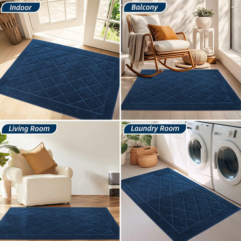 BEQHAUSE reinforced edge design helps the rug maintain shape.