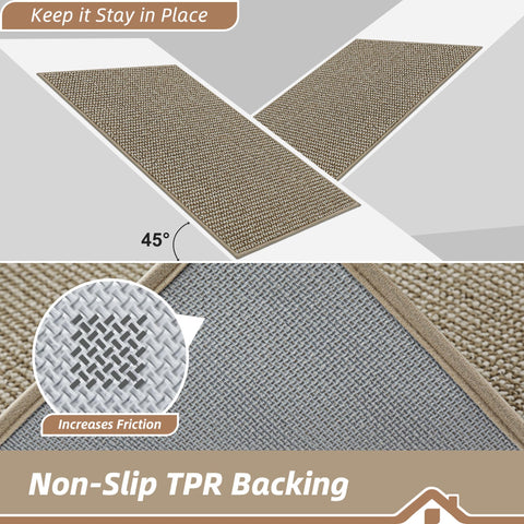 Reinforced overlock edges prevent curling at mat edges