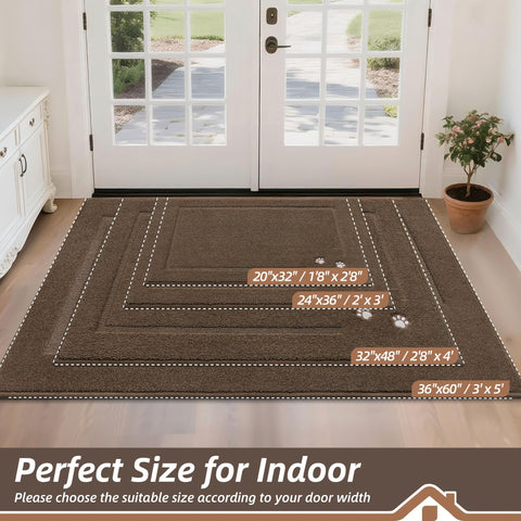 BEQHAUSE soft non-slip backing keeps mat securely in place