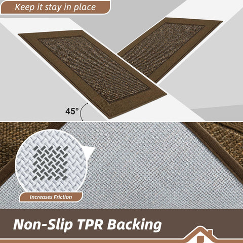 BEQHAUSE stain-resistant polypropylene surface cleans easily with broom or vacuum