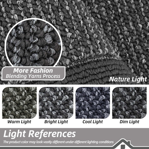 BEQHAUSE washable door mat easy to clean with machine wash cold