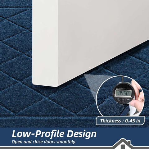 BEQHAUSE washable polyester rug cleans easily with broom, vacuum, or rinse.