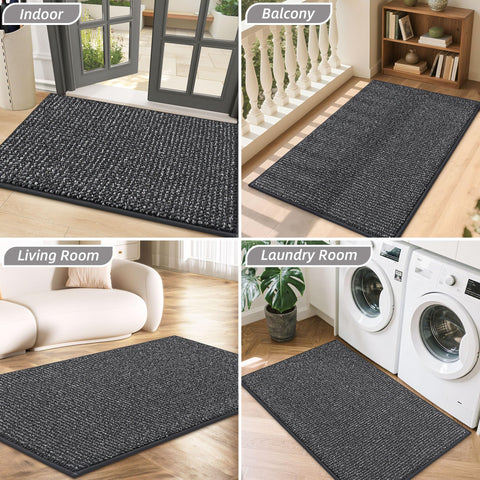 BEQHAUSE weather-ready entrance mat handles rain and snow.