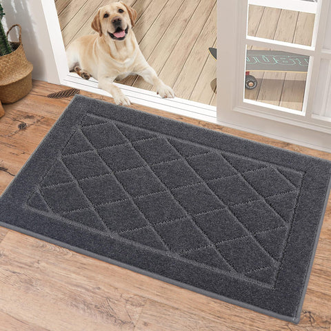 BEQHAUSE Dirt Trapper mat front view shows absorbent fibers