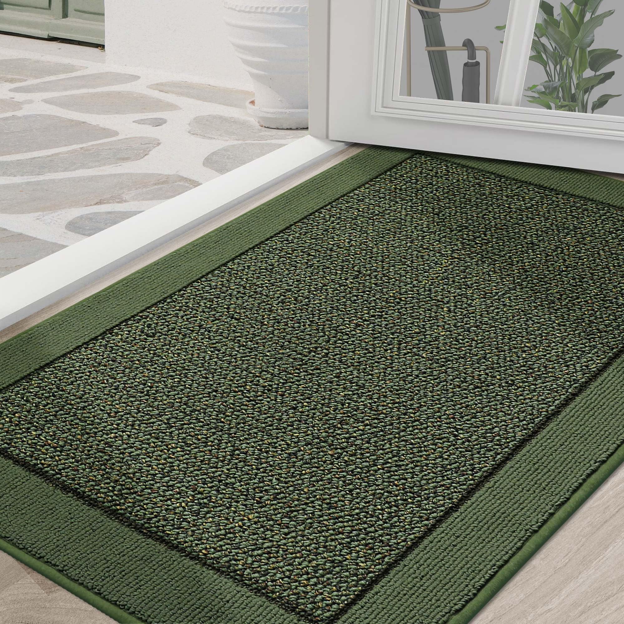 BEQHAUSE indoor door mat front view showing 36x60 size with low profile