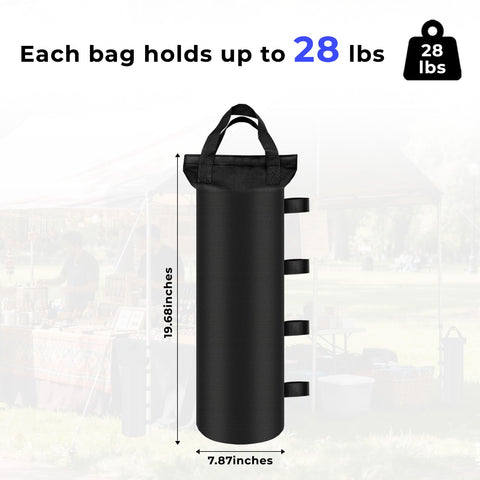Bequemhaus weights feature a wide base for stable canopy setups.