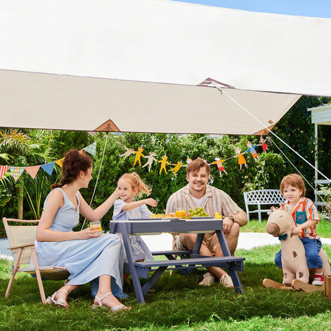 Beright detachable tabletop allows indoor reading and drawing sessions.