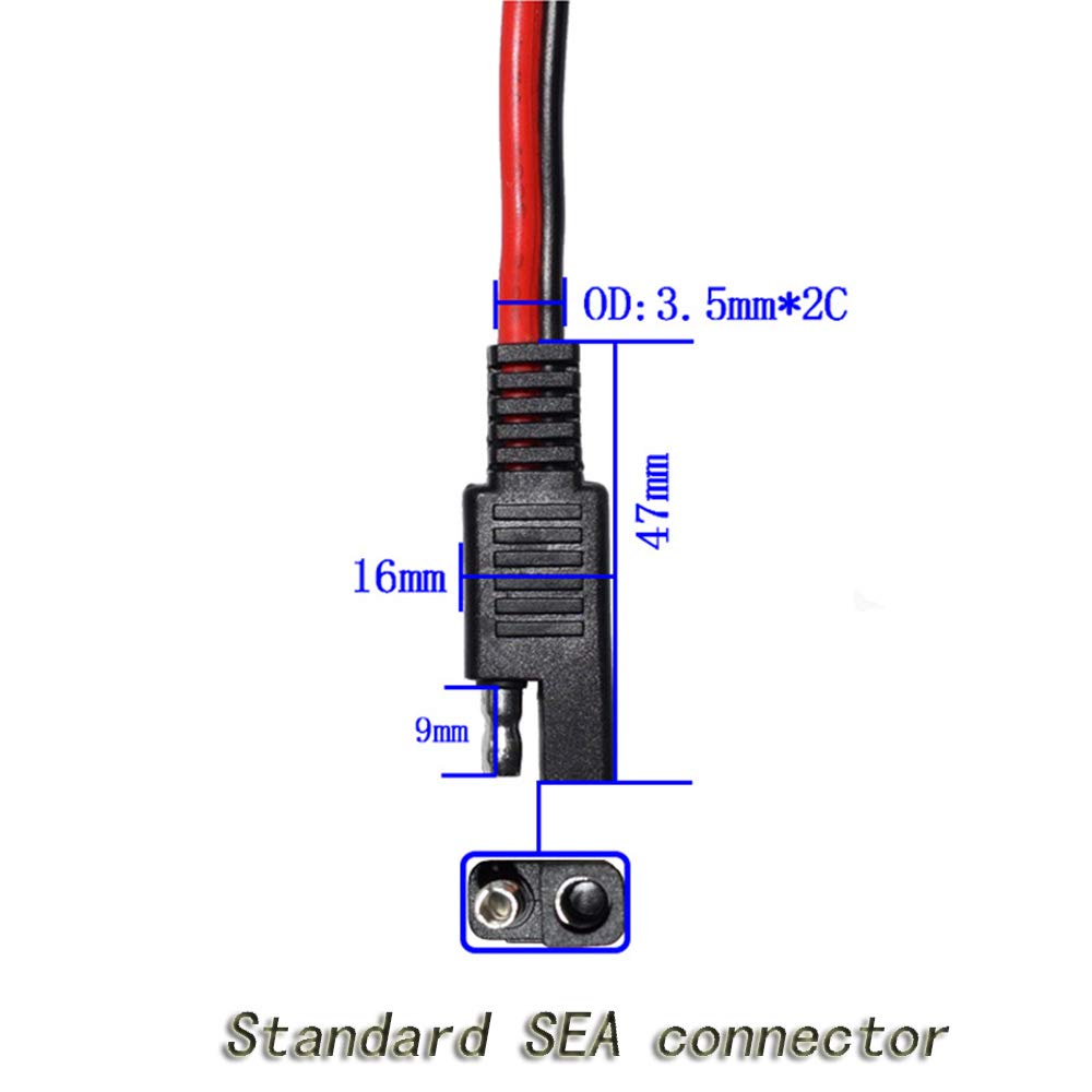 BERLAT weatherproof SAE connector with fuse holder protects outdoor power connections
