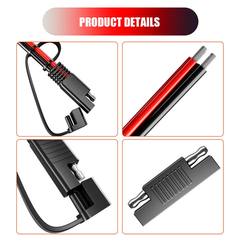 Berlat SAE extension cable with dust cap to protect connectors.