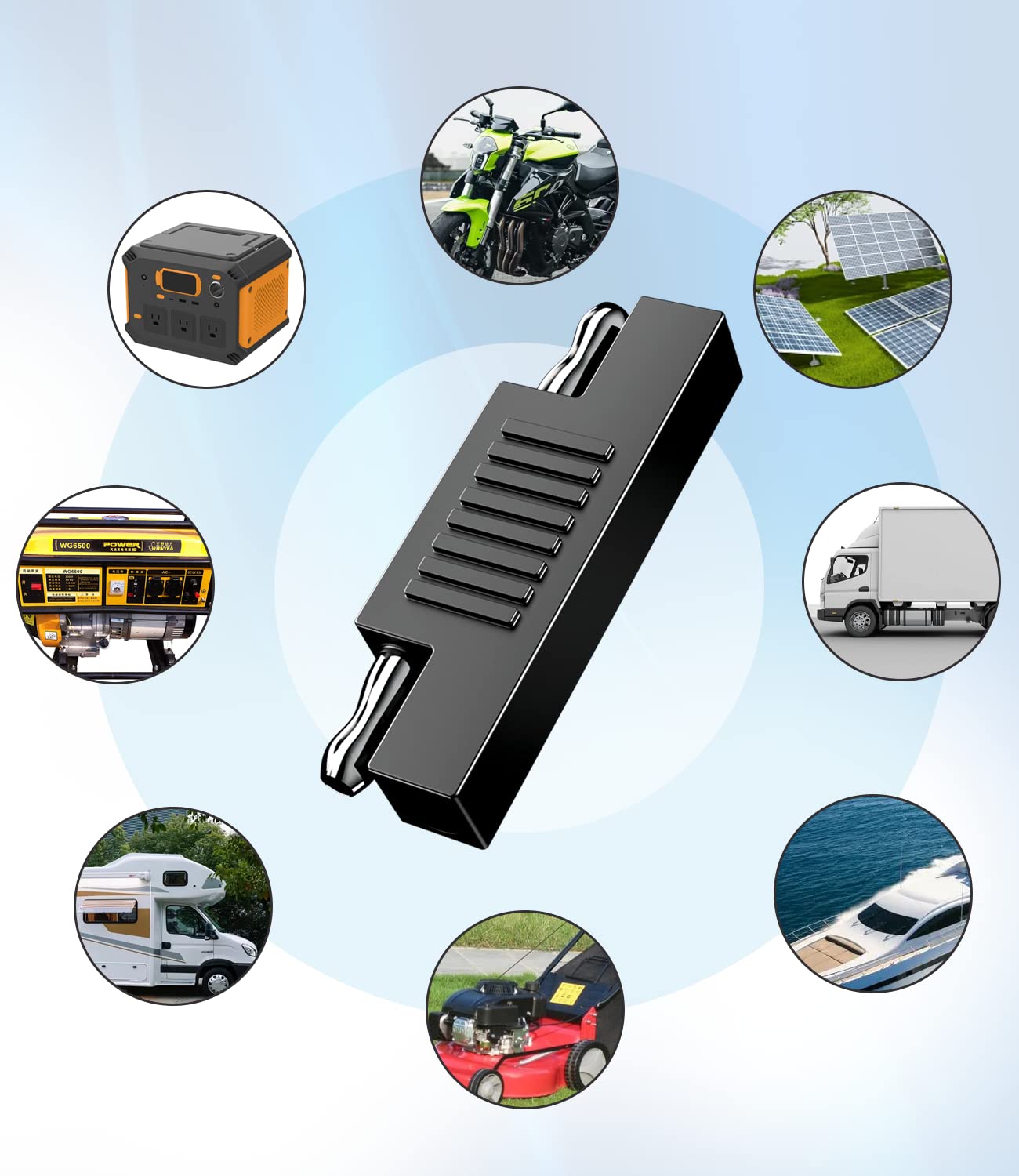 BERLAT SAE polarity reverse adapter provides secure plug-in operation for quick setups.