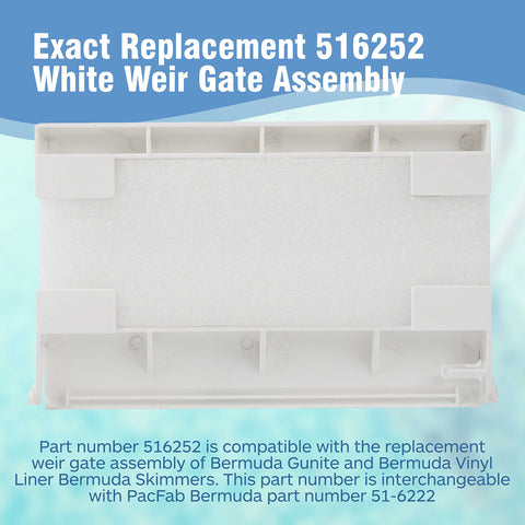 Bermuda vinyl liner skimmer weir gate replacement for reliable use.