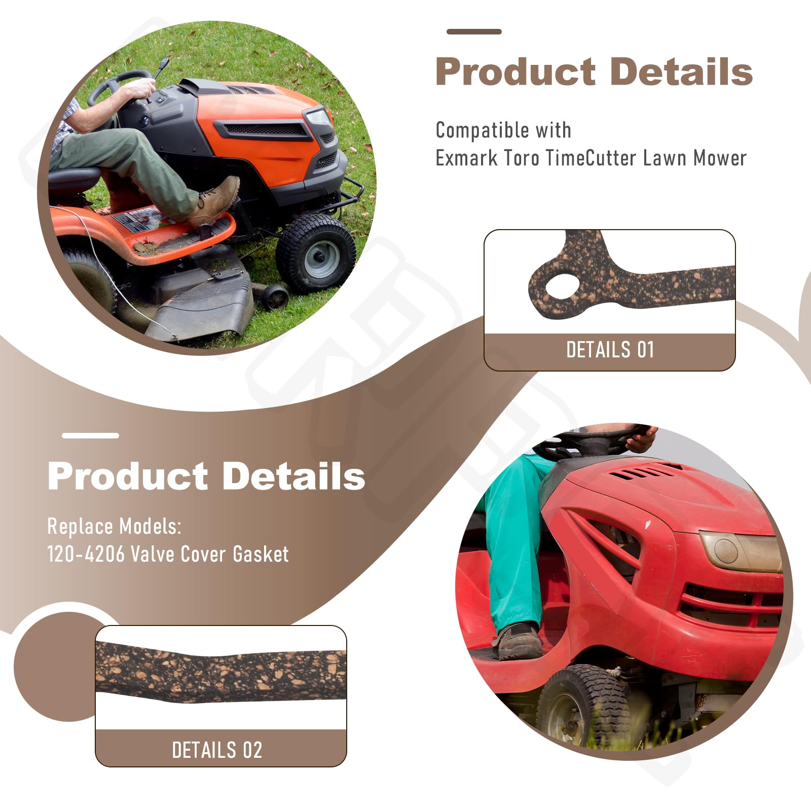 BERPSE 120-4206 gasket compatibility with Toro riding mowers supports durability