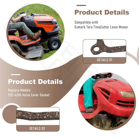 BERPSE 120-4206 gasket compatibility with Toro riding mowers supports durability