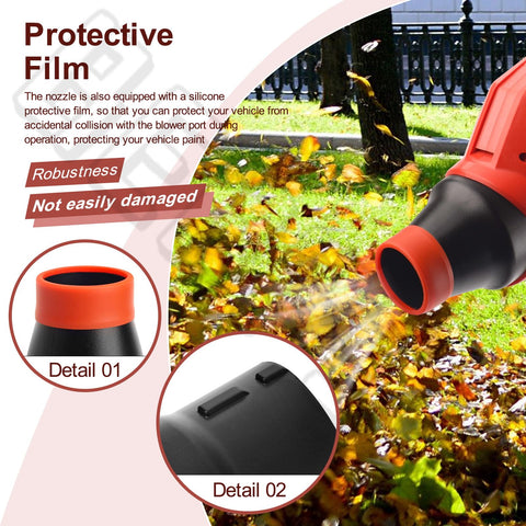 BERPSE 18V blower attachment directs air into tight spaces for quick drying.