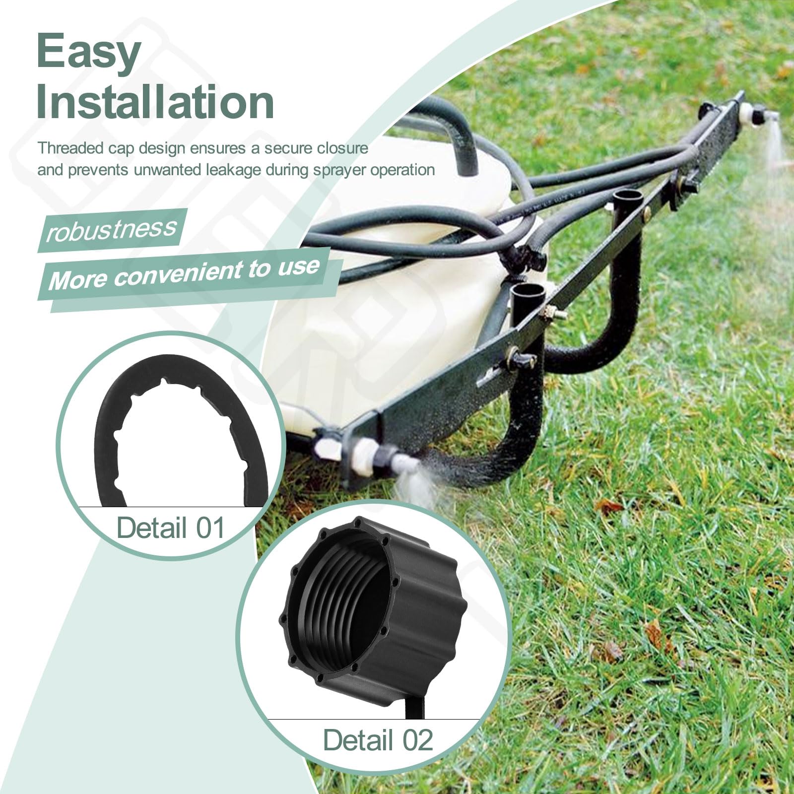 BERPSE compatible drainage for lawn and garden sprayers improves upkeep