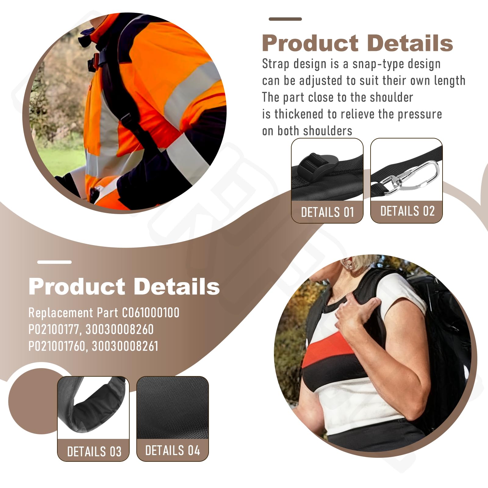 BERPSE blower straps on Echo PB-261i improve stability during work.