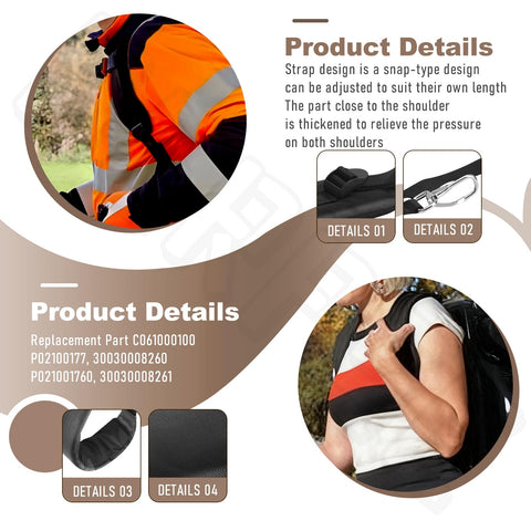 BERPSE blower straps on Echo PB-261i improve stability during work.