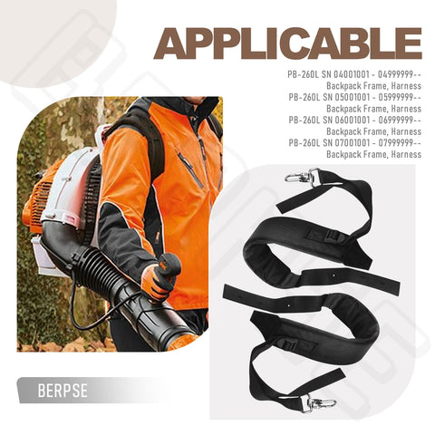 BERPSE shoulder-support harness enhances comfort for long jobs.