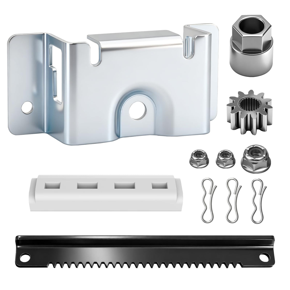 BERPSE CR12 steering service kit packaging shows rack and brackets for durable lawn maintenance.