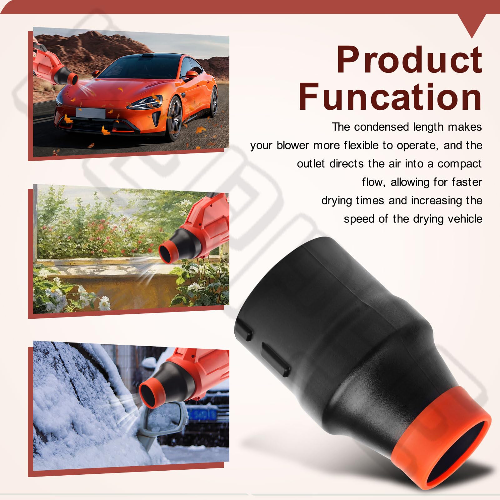 BERPSE drying nozzle silicone film guards the vehicle finish.