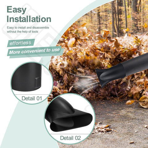 BERPSE flat nozzle for Worx WG591 enables targeted air bursts for leaves