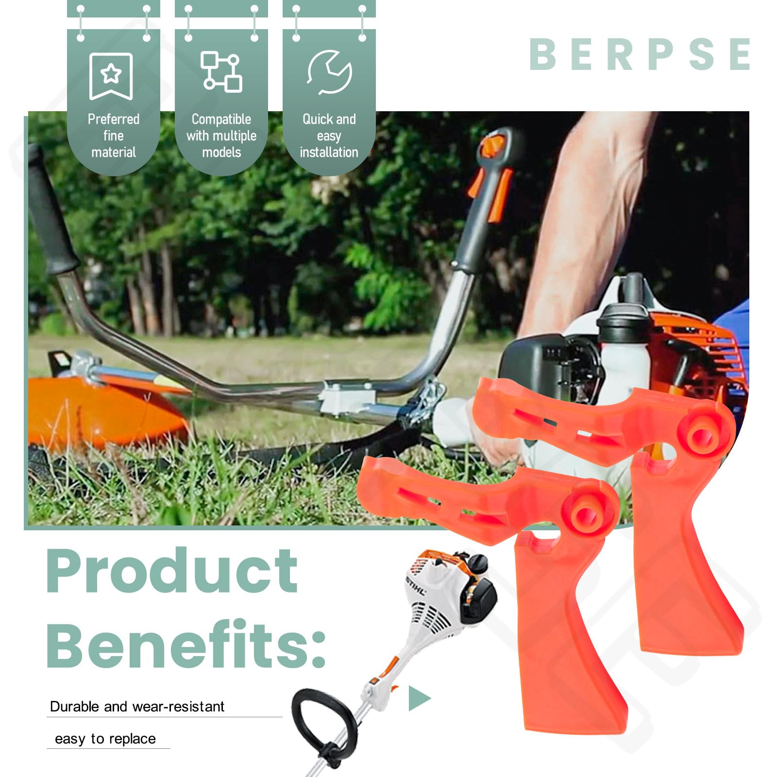 BERPSE throttle triggers for Echo PAS-280 help maintain consistent throttle.