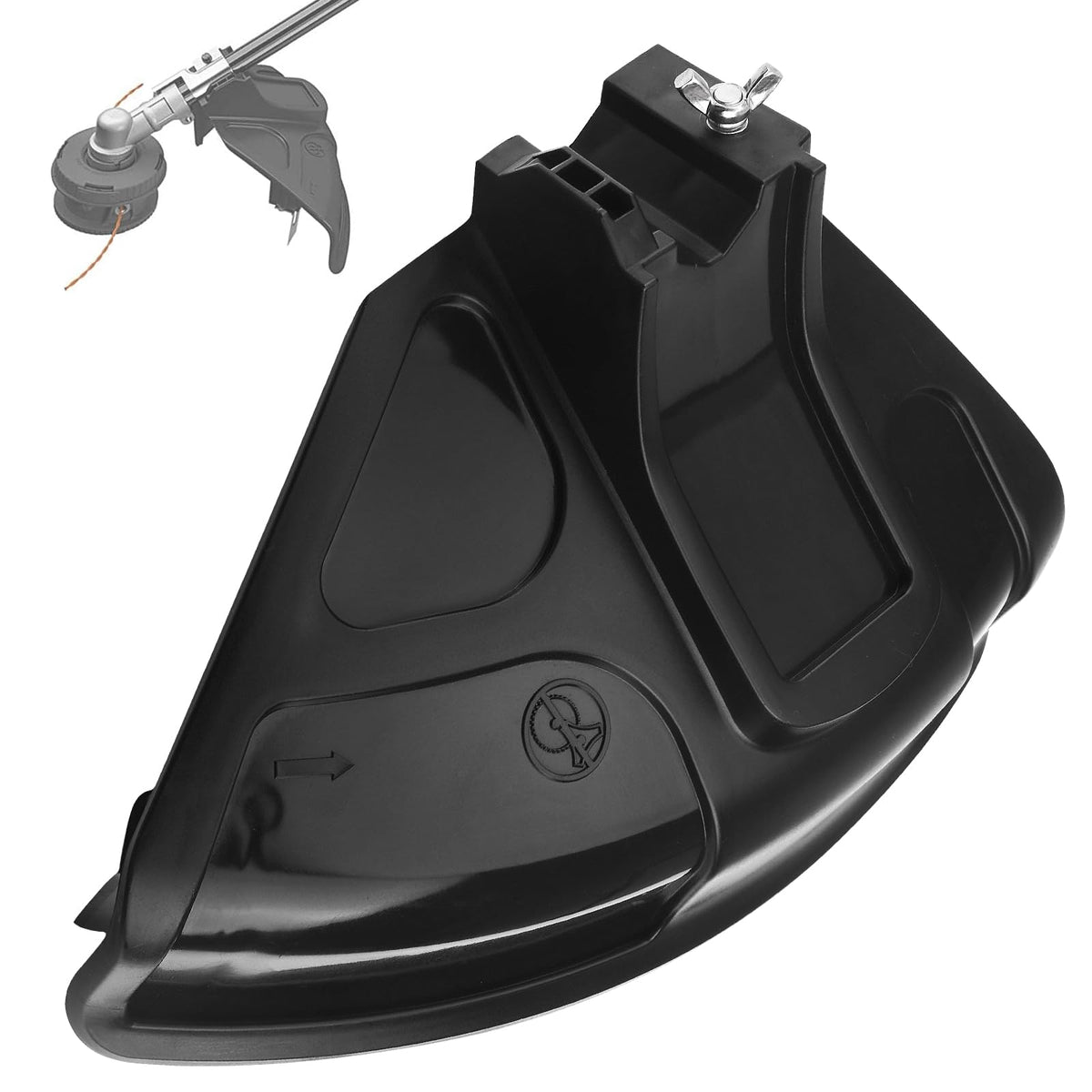 BERPSE grass shield guard for Ryobi and Homelite compatibility on straight shaft trimmers