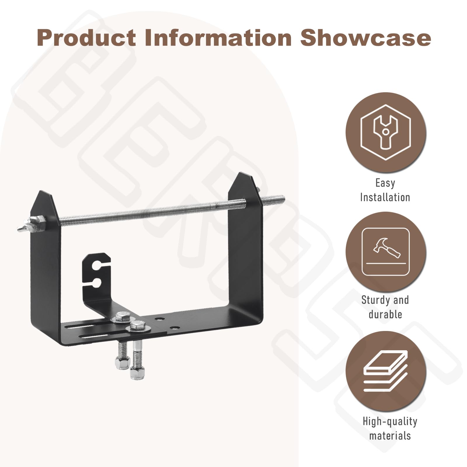 BERPSE universal trailer mount keeps line spool organized on site.