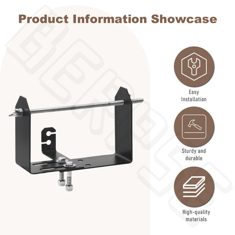 BERPSE universal trailer mount keeps line spool organized on site.