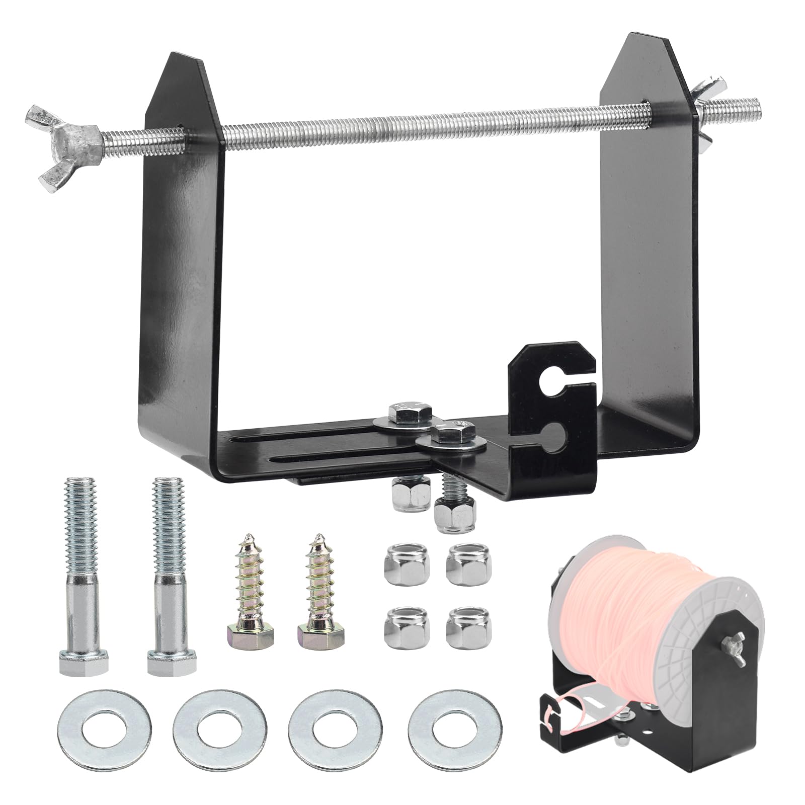BERPSE weed wacker line holder adjustable width for easy spool access.