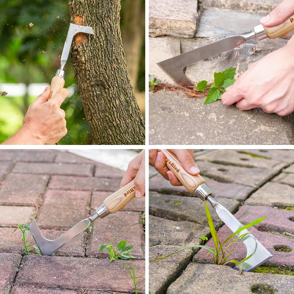 Berry&Bird L-shaped blade reaches tight corners between pavement and walls
