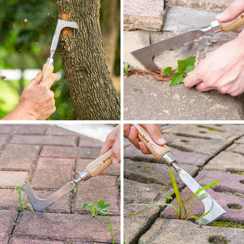 Berry&Bird L-shaped blade reaches tight corners between pavement and walls