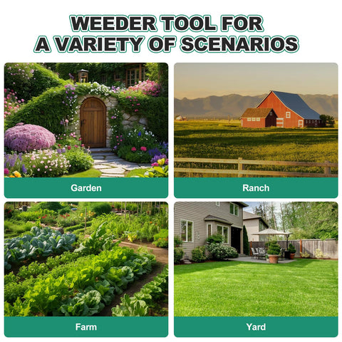 Berry&Bird multi-use garden hoe aiding weed removal, digging, and edging.