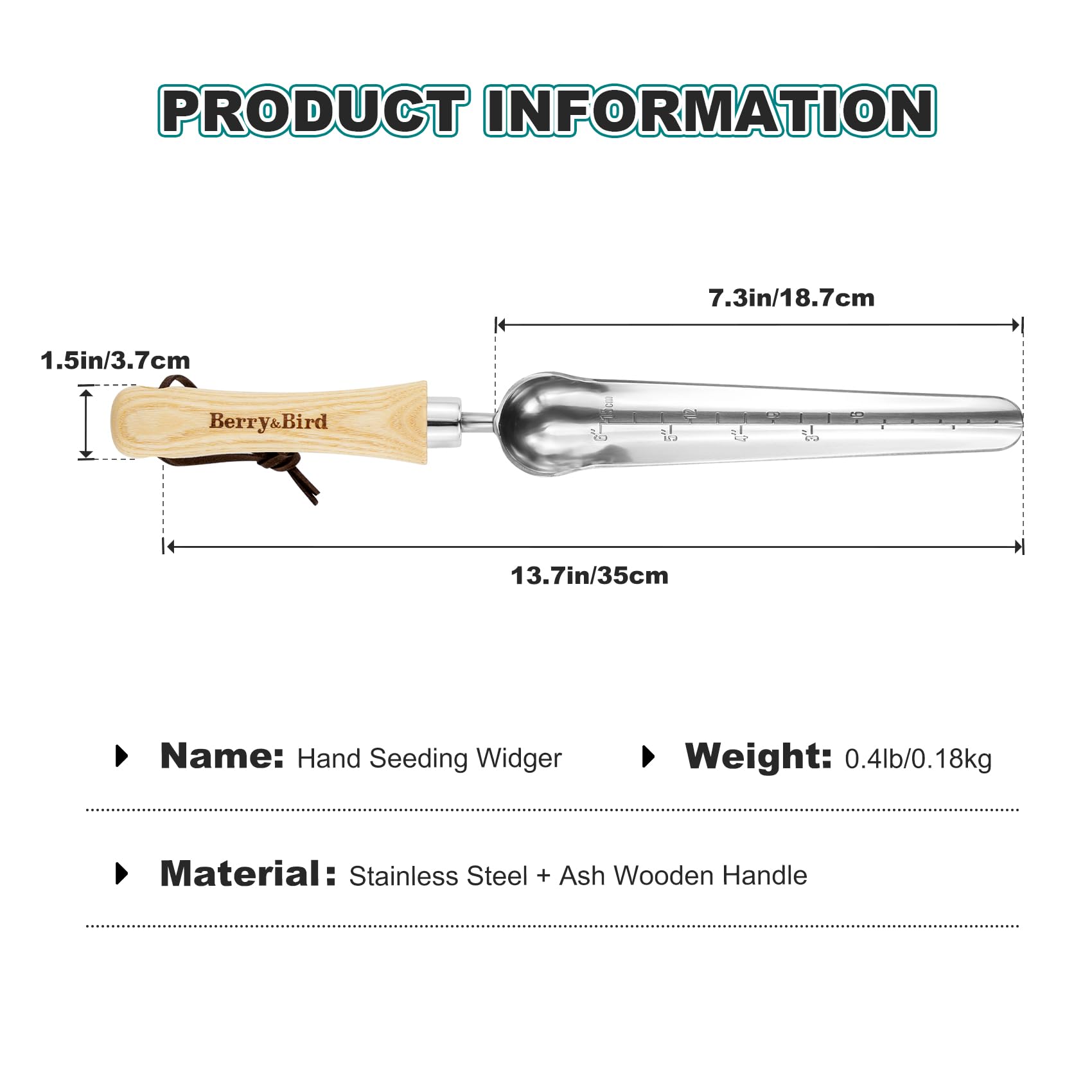 Measuring scale on Berry&Bird widger ensures consistent depth