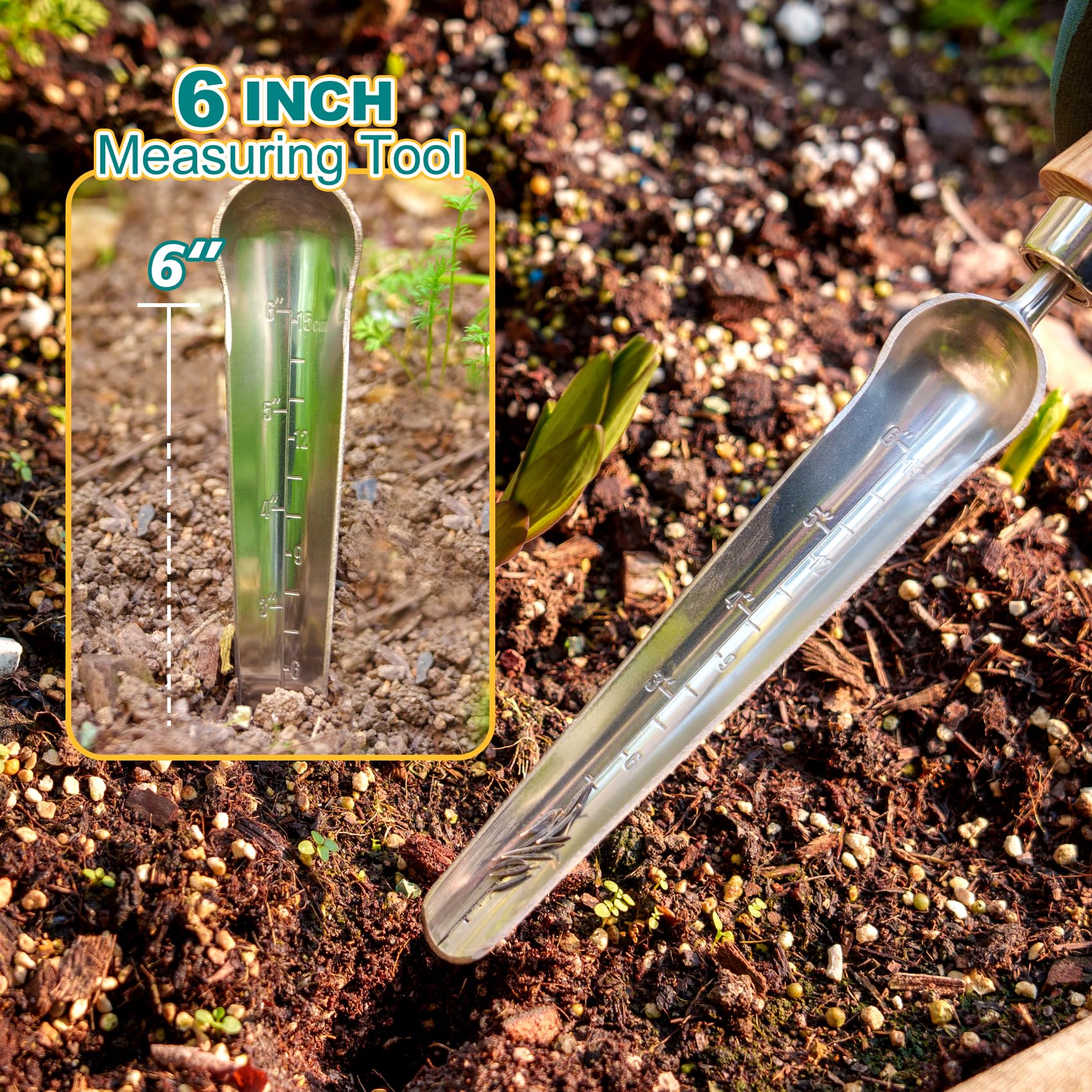 Comfortable wooden handle on Berry&Bird seeding widger