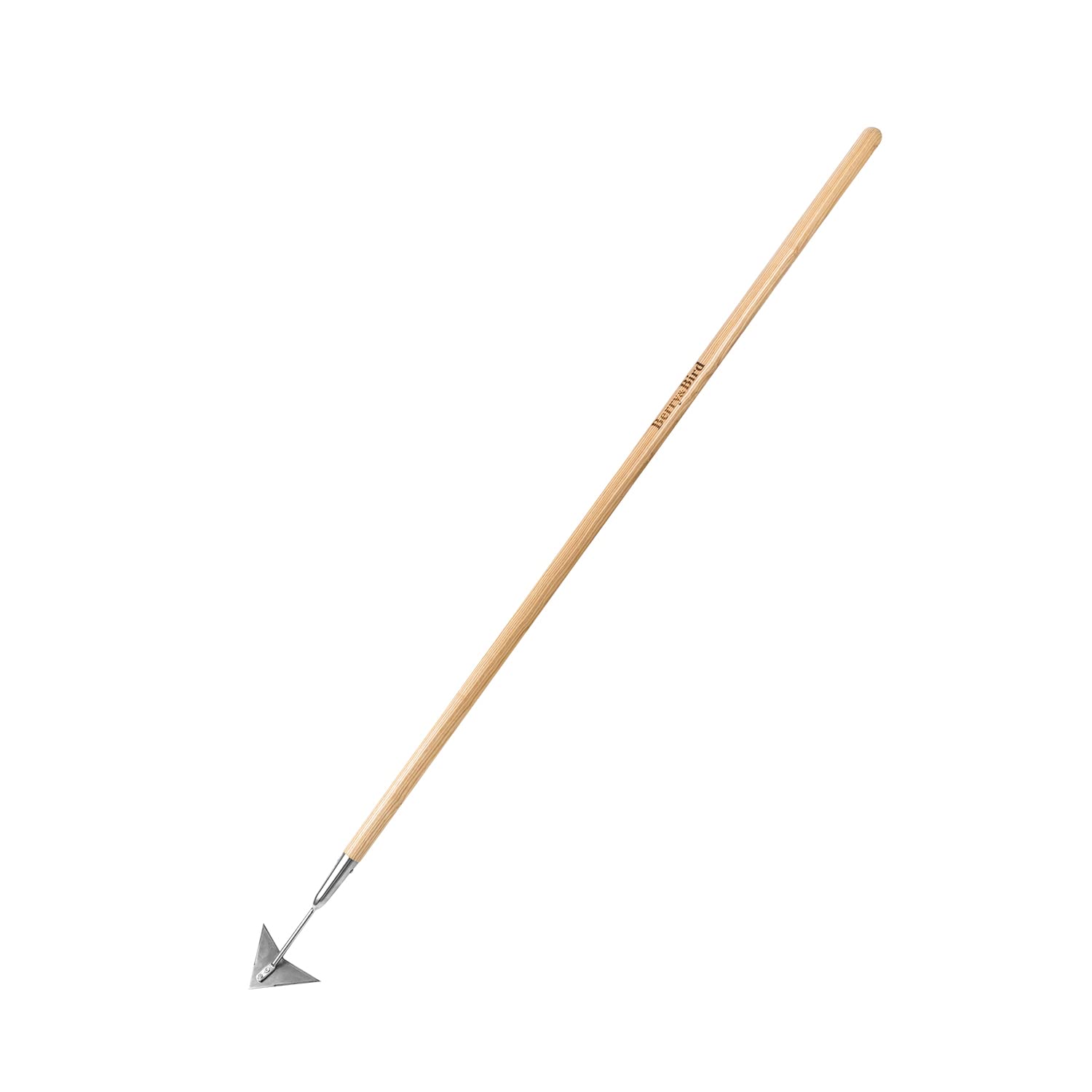 Berry&Bird triangle hoe with 60inch wood handle for standing weeding and edging.