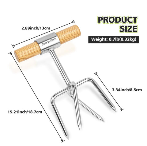 Berry&Bird Twist Tiller ideal for raised beds and containers.