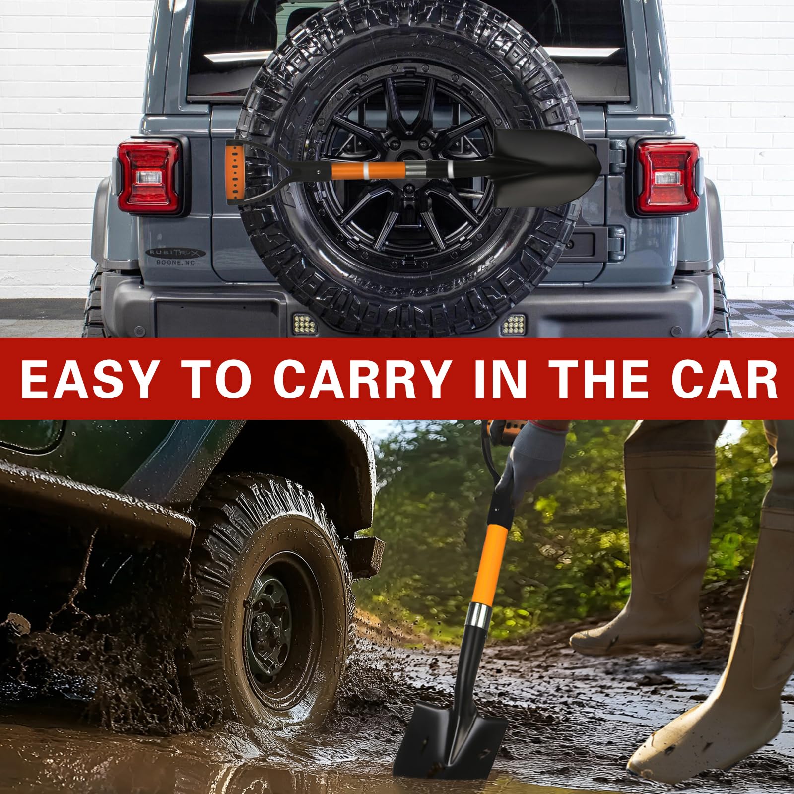 BERSCIT compact shovel fits tight spaces for small landscaping tasks.