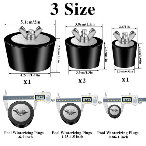 BESARME pool plug 1.5 inch size designed for secure fit and leak prevention.