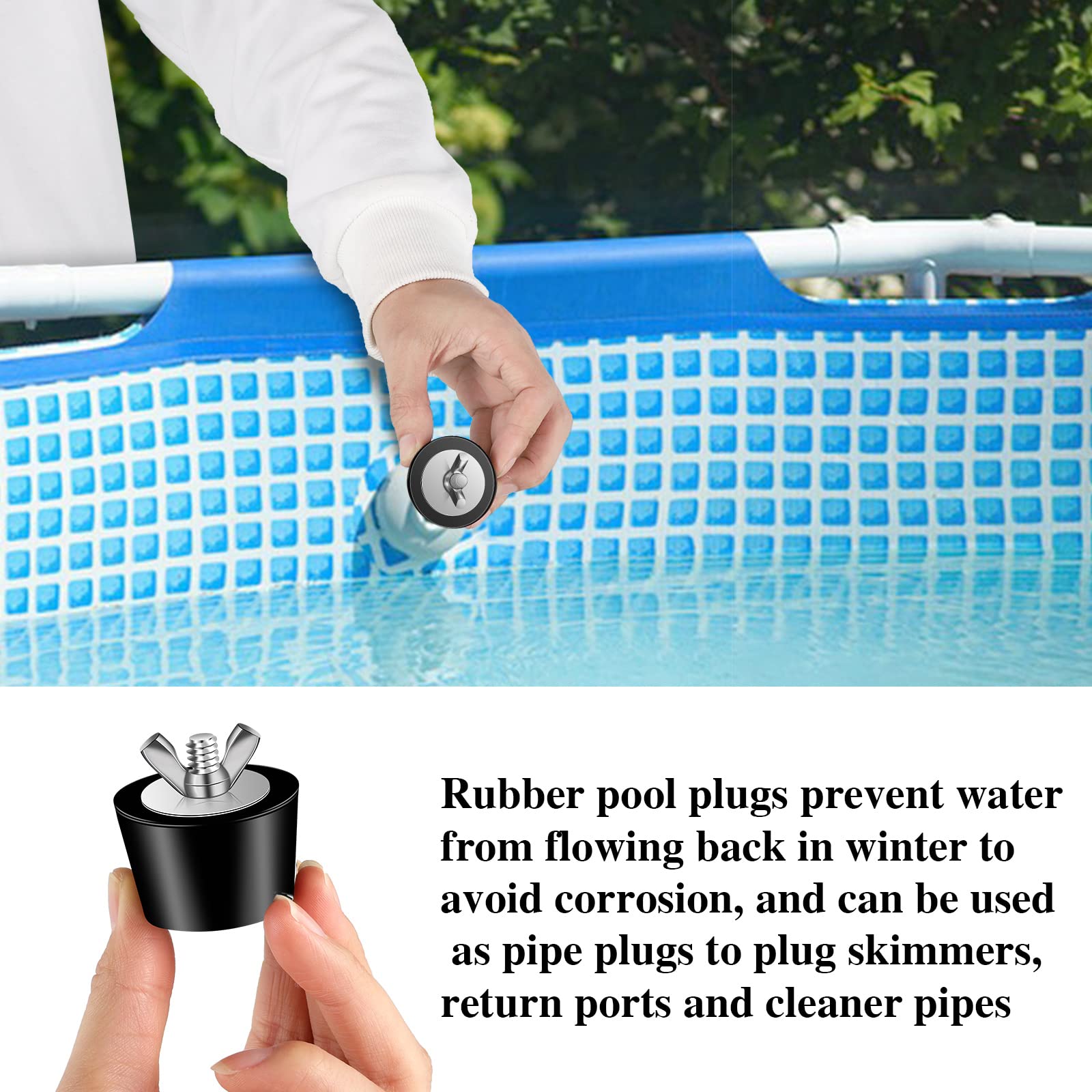 BESARME plug used for pipes and return lines to prevent water movement and leaks.