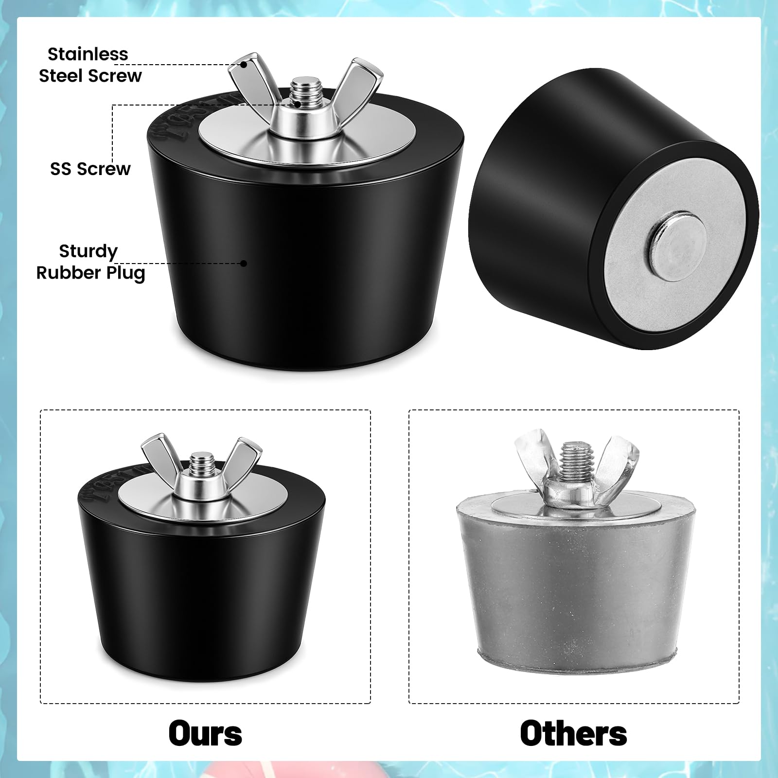 BESARME rubber winterizing plug for outdoor use