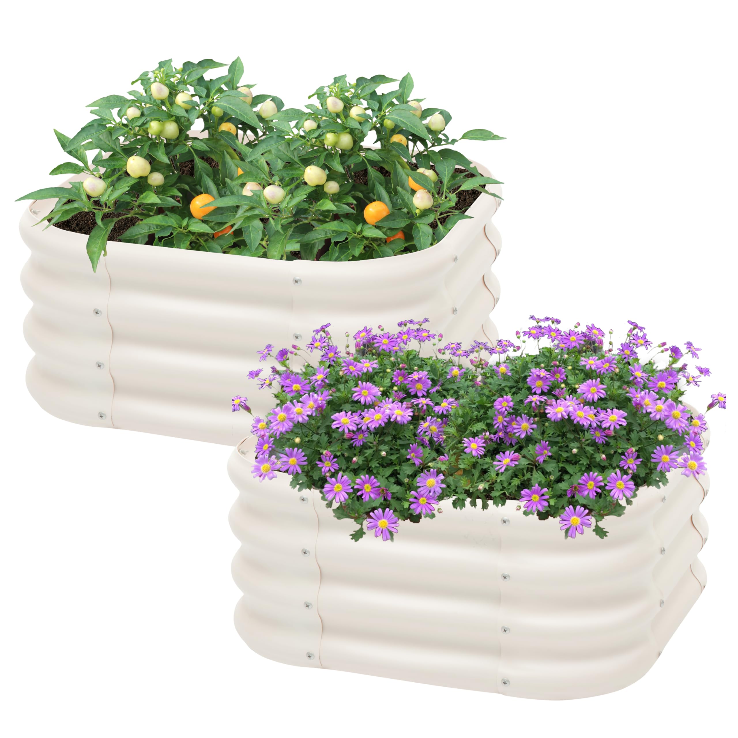 Besebay heavy-duty galvanized planter box, durable metal construction for long outdoor use.