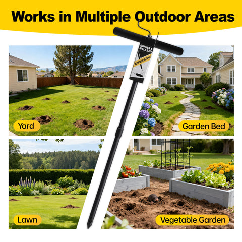 No-dig design demonstrated, saving back and turf from damage.